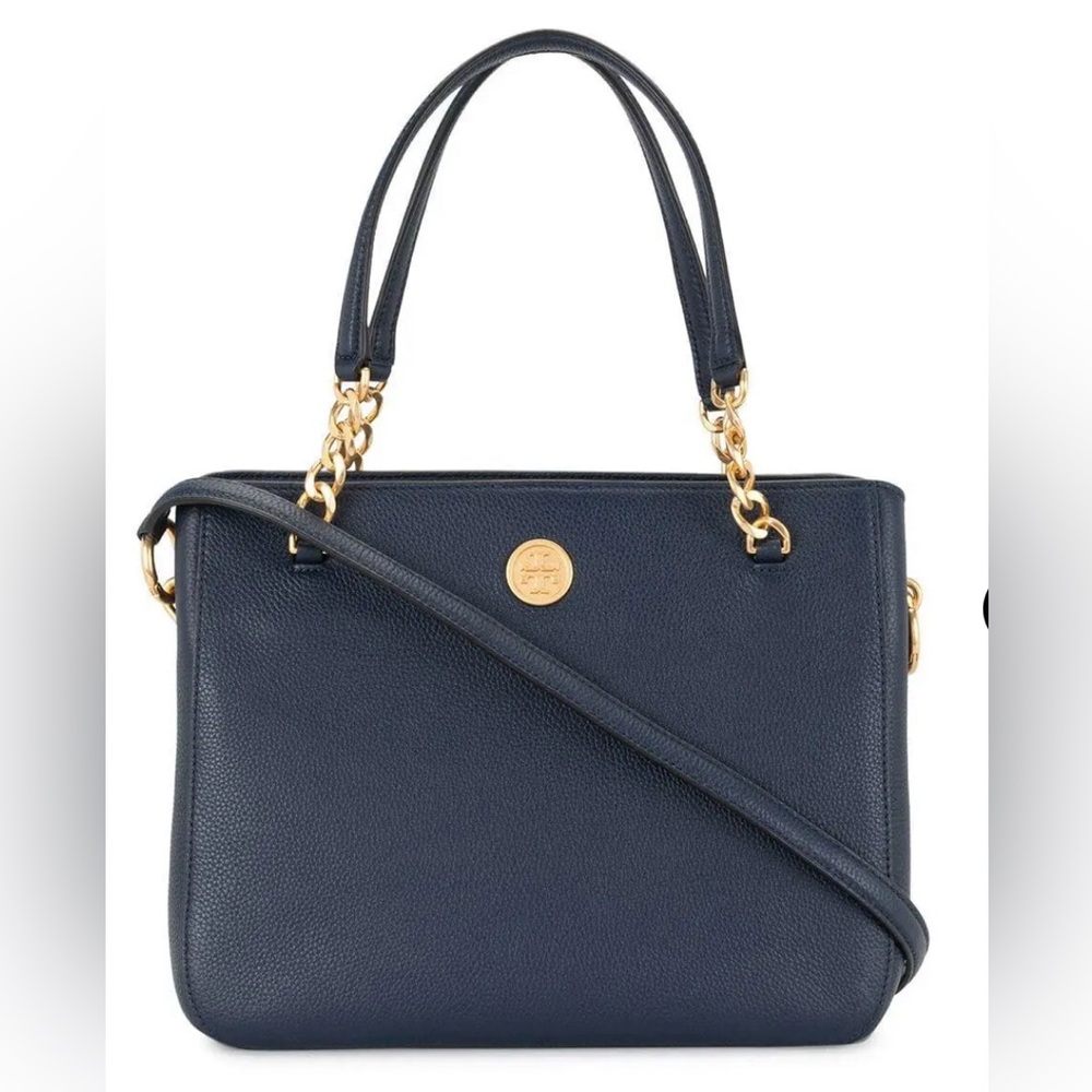 EUC TORY BURCH RARE MASON TRIPLE-COMPARTMENT SATCHEL with COA - Picture 15 of 15